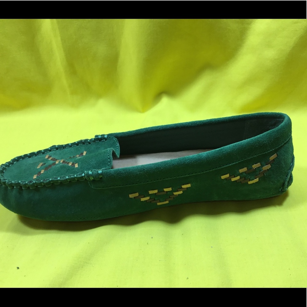 UGG Green Suede Moccasins SZ 8 - Picture 7 of 12